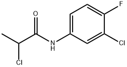 2-氯-N-(3-氯-4-氟苯基)丙酰胺 结构式