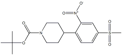 1-BOC-4-[4-(METHYLSULFONYL)-2-NITROPHENYL]PIPERIDINE 结构式