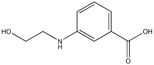 3-[(2-HYDROXYETHYL)AMINO]BENZOIC ACID 结构式