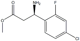 METHYL (3R)-3-AMINO-3-(4-CHLORO-2-FLUOROPHENYL)PROPANOATE 结构式
