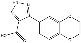 3-(2,3-DIHYDRO-1,4-BENZODIOXIN-6-YL)-1H-PYRAZOLE-4-CARBOXYLIC ACID 结构式