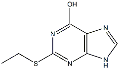 2-(ETHYLTHIO)-9H-PURIN-6-OL 结构式