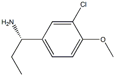 (1S)-1-(3-CHLORO-4-METHOXYPHENYL)PROPYLAMINE 结构式