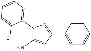 1-(2-CHLOROPHENYL)-3-PHENYL-1H-PYRAZOL-5-AMINE 结构式