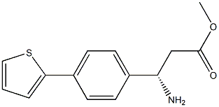 Methyl (3S)-3-amino-3-(4-(2-thienyl)phenyl)propanoate 结构式