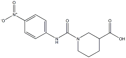 1-([(4-NITROPHENYL)AMINO]CARBONYL)PIPERIDINE-3-CARBOXYLIC ACID 结构式