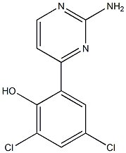 2-(2-AMINOPYRIMIDIN-4-YL)-4,6-DICHLOROPHENOL 结构式