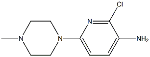 2-CHLORO-6-(4-METHYLPIPERAZIN-1-YL)PYRIDIN-3-AMINE 结构式