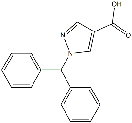 1-Benzhydryl-1H-pyrazole-4-carboxylic acid 结构式