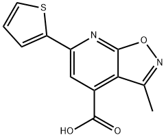 3-甲基-6-(噻吩-2-基)异噁唑并[5,4-B]吡啶-4-羧酸 结构式