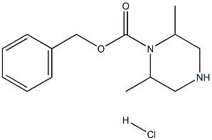 1-CBZ-2,6-二甲基哌嗪盐酸盐 结构式