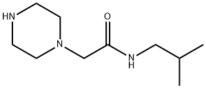 N-异丁基-2-哌嗪-1-基乙酰胺 结构式