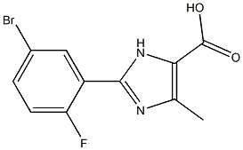2-(5-BROMO-2-FLUOROPHENYL)-5-METHYL-3H-IMIDAZOLE-4-CARBOXYLIC ACID 结构式