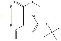 METHYL 2-[(TERT-BUTOXYCARBONYL)AMINO]-2-(TRIFLUOROMETHYL)PENT-4-ENOATE 结构式