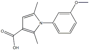 1-(3-METHOXYPHENYL)-2,5-DIMETHYL-1H-PYRROLE-3-CARBOXYLIC ACID 结构式