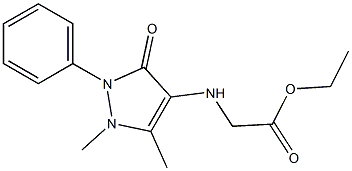 Ethyl [(1,5-dimethyl-3-oxo-2-phenyl-2,3-dihydro-1H-pyrazol-4-yl)amino]acetate 结构式
