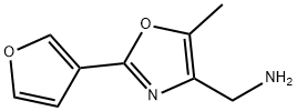 1-[2-(3-Furyl)-5-methyl-1,3-oxazol-4-yl]methylamine 结构式