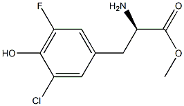 METHYL (2R)-2-AMINO-3-(3-CHLORO-5-FLUORO-4-HYDROXYPHENYL)PROPANOATE 结构式