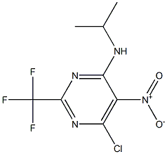 6-CHLORO-N-ISOPROPYL-5-NITRO-2-(TRIFLUOROMETHYL)PYRIMIDIN-4-AMINE 结构式