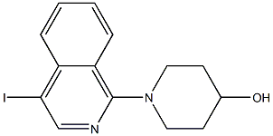 1-(4-Hydroxypiperidin-1-yl)-4-iodoisoquinoline 结构式