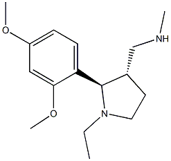 N-([(2R,3S)-2-(2,4-DIMETHOXYPHENYL)-1-ETHYLPYRROLIDIN-3-YL]METHYL)-N-METHYLAMINE 结构式