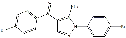 (5-AMINO-1-(4-BROMOPHENYL)-1H-PYRAZOL-4-YL)(4-BROMOPHENYL)METHANONE 结构式