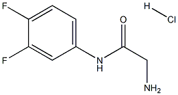 2-AMINO-N-(3,4-DIFLUOROPHENYL)ACETAMIDE HYDROCHLORIDE 结构式