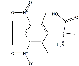 (2R)-2-AMINO-2-[4-(TERT-BUTYL)-2,6-DIMETHYL-3,5-DINITROPHENYL]PROPANOIC ACID 结构式
