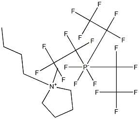 1-BUTYL-1-METHYLPYRROLIDINIUM TRIS(PENTAFLUOROETHYL)TRIFLUOROPHOSPHATE 结构式