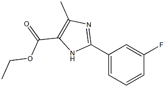 2-(3-FLUOROPHENYL)-5-METHYL-3H-IMIDAZOLE-4-CARBOXYLIC ACID ETHYL ESTER 结构式