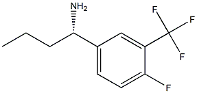 (1S)-1-[4-Fluoro-3-(trifluoromethyl)phenyl]butylamine 结构式