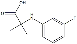 2-(3-FLUORO-PHENYLAMINO)-2-METHYL-PROPIONIC ACID 结构式