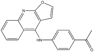 1-[4-(FURO[2,3-B]QUINOLIN-4-YLAMINO)PHENYL]ETHANONE 结构式