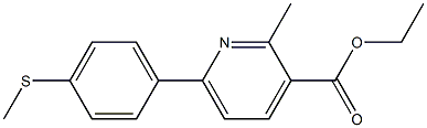 ETHYL 2-METHYL-6-(4-(METHYLTHIO)PHENYL)PYRIDINE-3-CARBOXYLATE 结构式