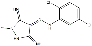 (4E)-3,5-DIIMINO-1-METHYLPYRAZOLIDIN-4-ONE (2,5-DICHLOROPHENYL)HYDRAZONE 结构式