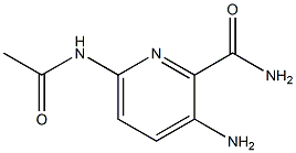6-(ACETYLAMINO)-3-AMINOPYRIDINE-2-CARBOXAMIDE 结构式