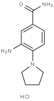 3-AMINO-4-PYRROLIDIN-1-YLBENZAMIDE HYDROCHLORIDE 结构式