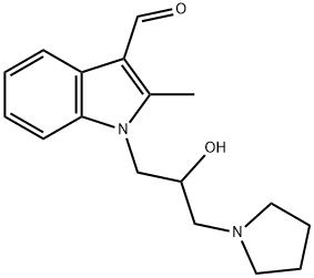 1-(2-HYDROXY-3-PYRROLIDIN-1-YL-PROPYL)-2-METHYL-1H-INDOLE-3-CARBALDEHYDE 结构式