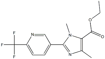 3,5-DIMETHYL-2-(6-TRIFLUOROMETHYL-PYRIDIN-3-YL)-3H-IMIDAZOLE-4-CARBOXYLIC ACID ETHYL ESTER 结构式