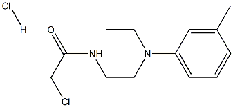 2-CHLORO-N-[2-[ETHYL(3-METHYLPHENYL)AMINO]ETHYL]ACETAMIDE HYDROCHLORIDE 结构式