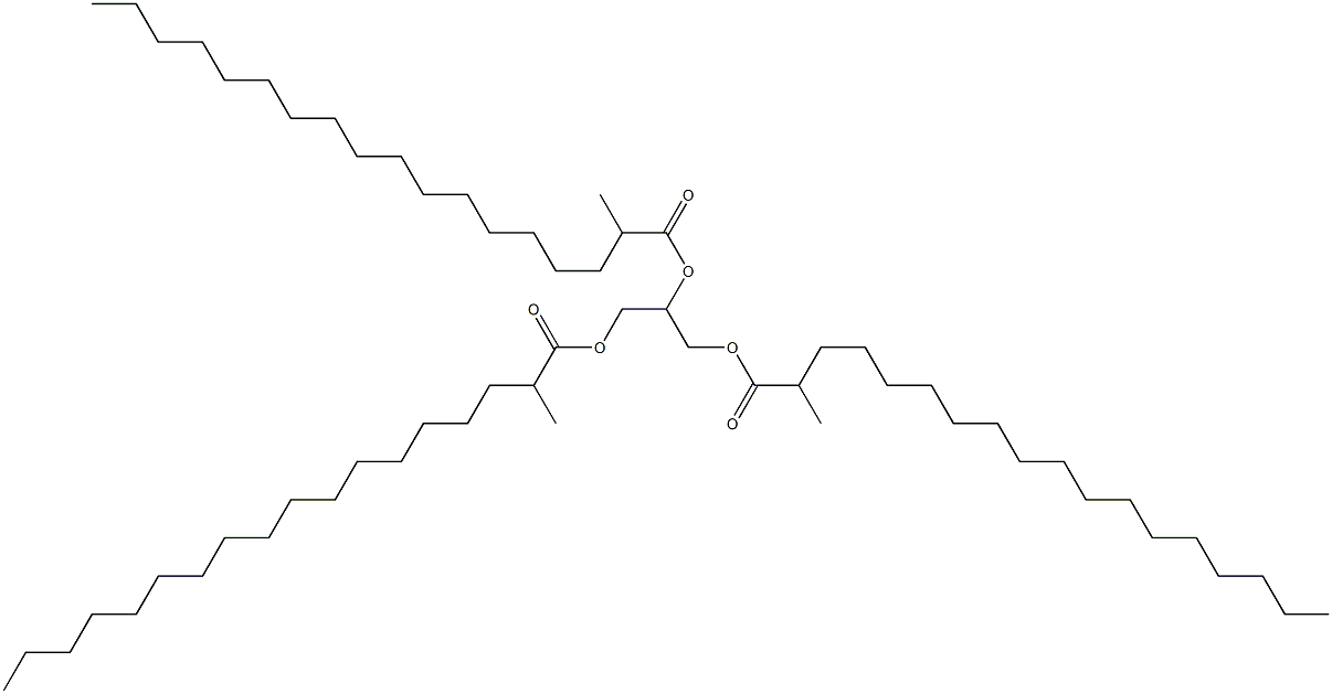 GLYCEROL-TRI-(2-METHYLSTEARATE) 结构式