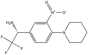 (1R)-2,2,2-TRIFLUORO-1-(3-NITRO-4-PIPERIDYLPHENYL)ETHYLAMINE 结构式