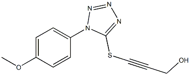 3-([1-(4-METHOXYPHENYL)-1H-TETRAZOL-5-YL]THIO)PROP-2-YN-1-OL 结构式