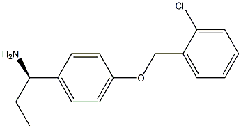 (1R)-1-(4-[(2-Chlorophenyl)methoxy]phenyl)propylamine 结构式