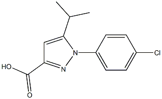 1-(4-CHLORO-PHENYL)-5-ISOPROPYL-1H-PYRAZOLE-3-CARBOXYLIC ACID 结构式