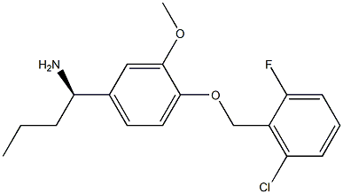 (1R)-1-(4-[(6-CHLORO-2-FLUOROPHENYL)METHOXY]-3-METHOXYPHENYL)BUTYLAMINE 结构式