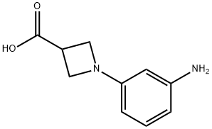1-(3-Amino-phenyl)-azetidine-3-carboxylic acid 结构式