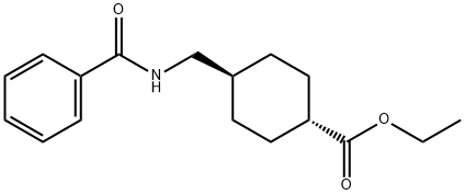 ETHYL TRANS-4-(N-BENZOYLAMINOMETHYL)CYCLOHEXANE-1-CARBOXYLIC ACID 结构式