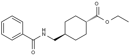 Ethyl trans-4-(N-benzoylaminomethyl)cyclohexane-1-carboxylic acid 结构式