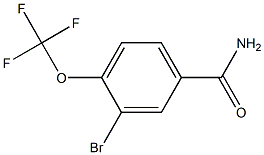 3-BROMO-4-(TRIFLUOROMETHOXY)BENZAMIDE 结构式